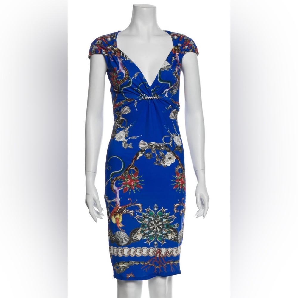 Roberto Cavalli Knee-Length Printed Dress szS US4 IT40